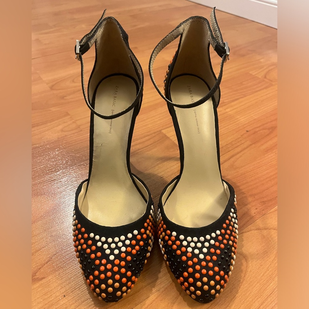 Zara beaded stiletto shoes
